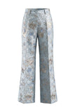 2 Piece Blush Floral Peak Lapel Double Breasted Prom Suits with Pockets