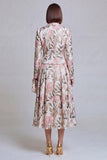 Ivory Yellow Flower Peak Lapel Single Breasted Blazer Dress with Pockets