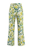 Ivory Yellow Flower Peak Lapel Double Breasted Prom Suits