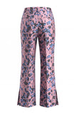 Dark Blue Floral 2 Piece Slim Fit Prom Suits with Sleeves