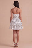Sweetheart Black A Line Tired Short Corset Cocktail Dress
