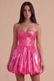 Sparkly Green Metallic Sweetheart A Line Short Cocktail Dress