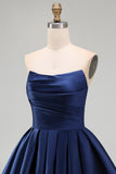 Mint Strapless A Line Short Cocktail Dress