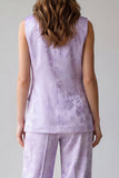 Floral Lilac 2 Piece Single Breasted Notched Lapel Business Suits