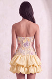 Sparkly Pink Floral Beaded Short Cocktail Dress