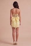 Pink Yellow Floral Sparkly Sequin Short Cocktail Dress