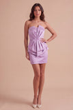 Sparkly Ligth Purple Beaded Short Cocktail Dress