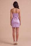 Sparkly Ligth Purple Beaded Short Cocktail Dress