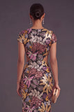Mermaid Black Floral Sparkly Sequined Long Formal Dress