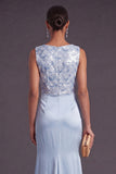 Light Green Sparkly Sequin Mermaid Boat Neck Long Formal Dress