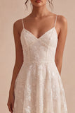 Ivory Corset Floral A Line Asymmetrical Engagement Dress