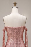 Sparkly Sequin Champagne Corset Short Cocktail Dress