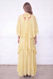 Light Blue A Line Long Ruffled Wedding Guest Dress with Slit