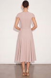 English Rose A Line Square Neck Long Work Dress