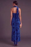 Brown Cheetah Print Mermiad One Shoulder Long Wedding Guest Dress