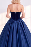 Burgundy Strapless A-Line Corset Midi Work Dress