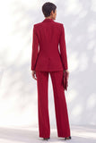 Acacia Peak Lapel 2 Piece Double Breasted Women Suits with Sleeves