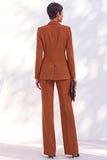 Acacia Peak Lapel 2 Piece Double Breasted Women Suits with Sleeves