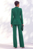 Acacia Peak Lapel 2 Piece Double Breasted Women Suits with Sleeves