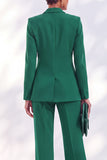 Acacia Peak Lapel 2 Piece Double Breasted Women Suits with Sleeves