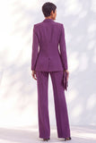 Acacia Peak Lapel 2 Piece Double Breasted Women Suits with Sleeves