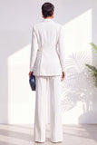 Dusty Sage Pleated 2 Piece Shawl Lapel Women Suits with Sash