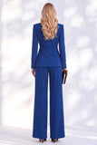 Fresh Emerald 2 Piece Ruched Women Suits with Button
