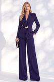 Fresh Emerald 2 Piece Ruched Women Suits with Button