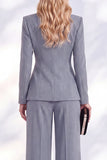 Fresh Emerald 2 Piece Ruched Women Suits with Button