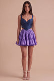 2 Piece Pink Fuchsia Corset A Line Short Cocktail Dress