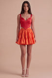 2 Piece Pink Fuchsia Corset A Line Short Cocktail Dress