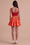 2 Piece Pink Fuchsia Corset A Line Short Cocktail Dress