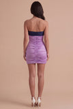 Red Orange Ruched Sweetheart Bodycon Short Cocktail Dress