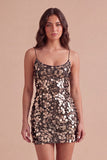 Burgundy Sparkly Sequins Bodycon Spaghetti Straps Short Cocktail Dress