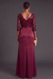 Sparkly Sequins Black Floral Ruffled V-Neck Long Mermaid Formal Dress with Slit