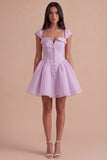 Mint Green A Line High Waist Short Cocktail Dress