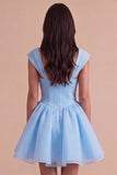 Mint Green A Line High Waist Short Cocktail Dress