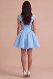 Mint Green A Line High Waist Short Cocktail Dress