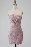 Fog Sparkly Sequins Bodycon Ruched Short Cocktail Dress