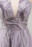 Floral Lilac Sparkly Halter Neck A Line Short Cocktail Dress
