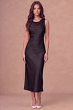 White Sheath Cowl Neck Long Engagement Dress