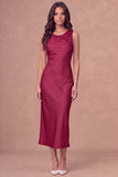 White Sheath Cowl Neck Long Engagement Dress