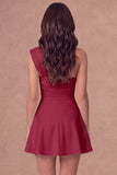 White One Shoulder A Line Short Bridal Shower Dress