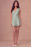 White One Shoulder A Line Short Bridal Shower Dress