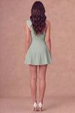 White One Shoulder A Line Short Bridal Shower Dress