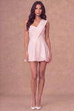 White One Shoulder A Line Short Bridal Shower Dress