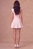 White One Shoulder A Line Short Bridal Shower Dress