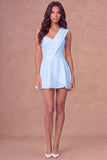 White One Shoulder A Line Short Bridal Shower Dress