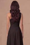 White A Line One Shoulder Maxi Engagement Dress