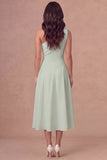 White A Line One Shoulder Maxi Engagement Dress